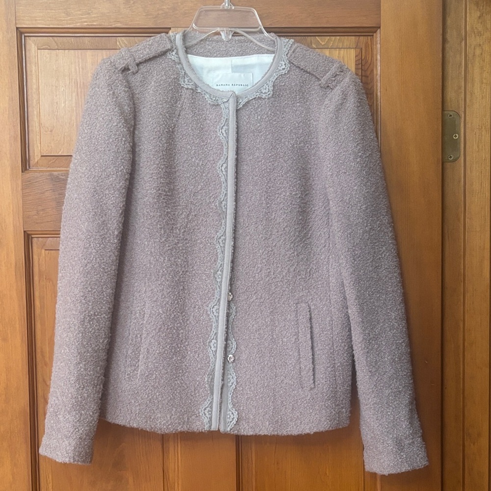 Banana Republic Mauve Teddy Jacket